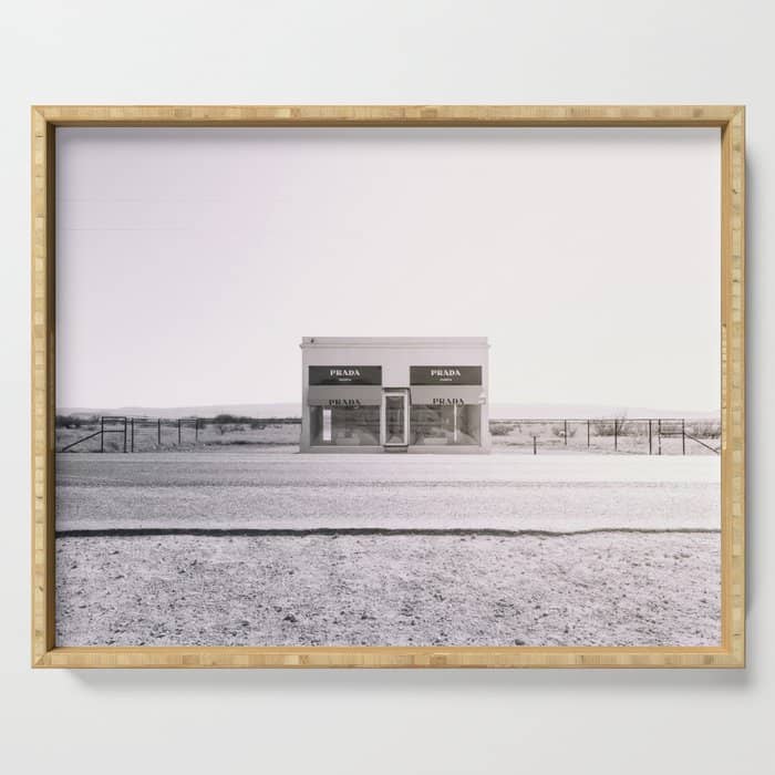 Marfa Icon - Black And White Version Serving Tray