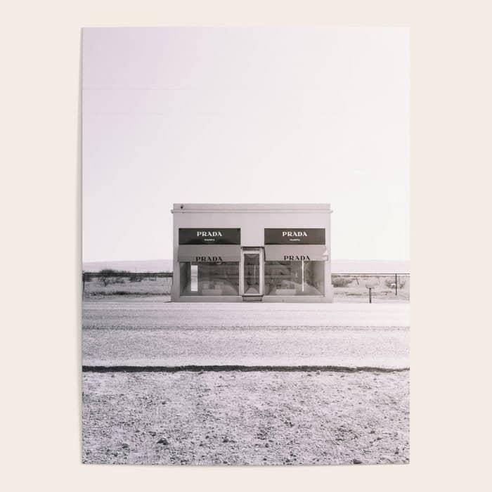 Marfa Icon - Black And White Version Poster