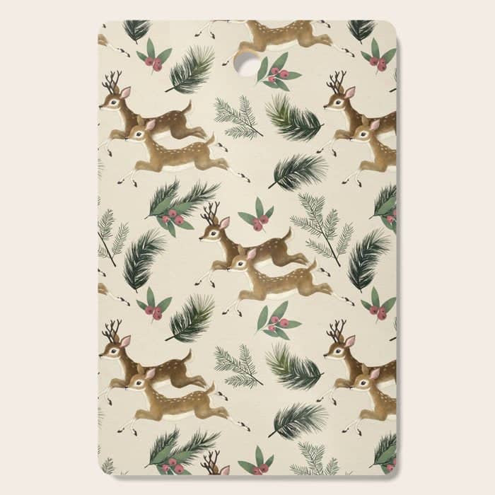 Winter Deer // Repeat Pattern Cutting Board