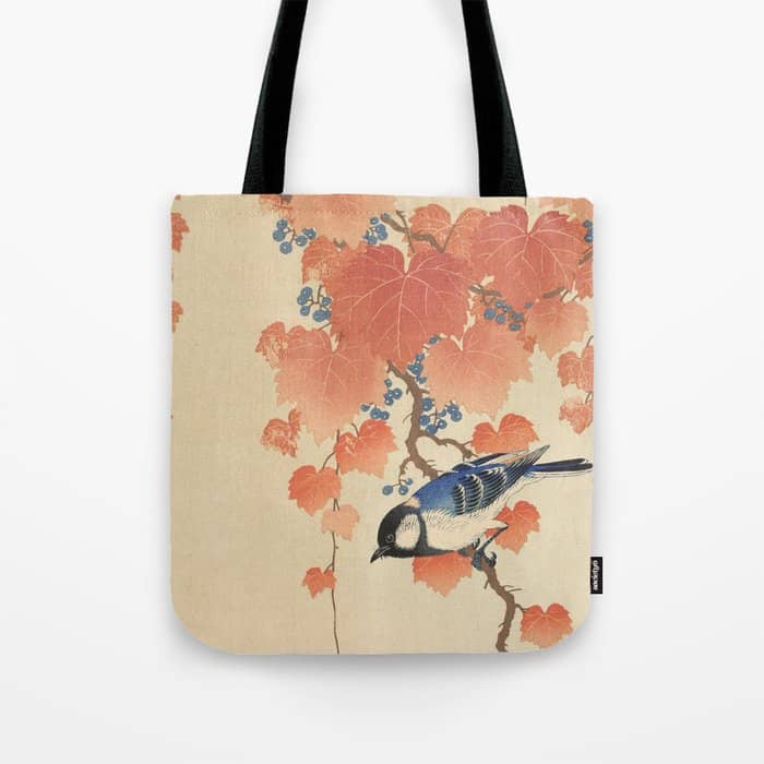 Ohara Koson - Japanese Bird Blockprint Tote Bag