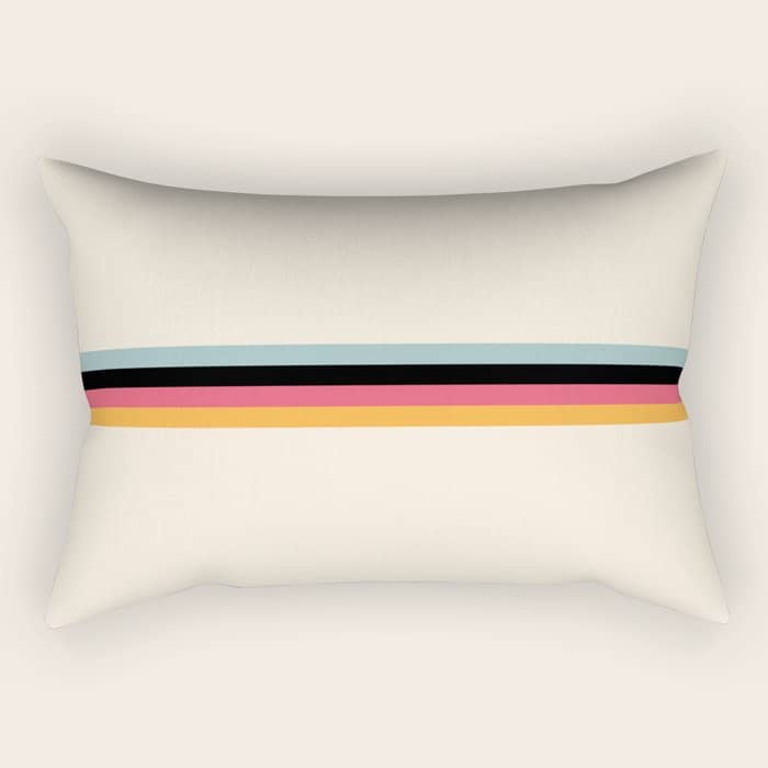Ishtar - Classic Retro Summer Stripes Rectangular Pillow