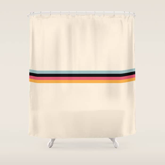 Ishtar - Classic Retro Summer Stripes Shower Curtain