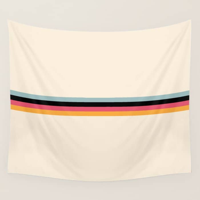 Ishtar - Classic Retro Summer Stripes Wall Tapestry