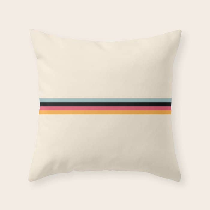 Ishtar - Classic Retro Summer Stripes Throw Pillow