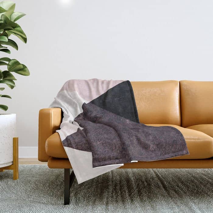 Geometrics Iii - Pink Granite & Marble Throw Blanket