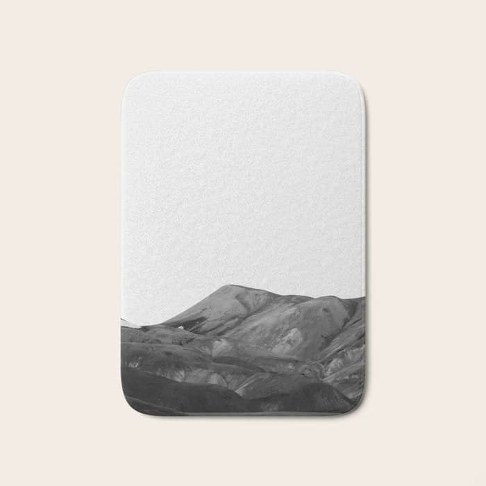 Mountain Range, Minimalist Art, Mountain Bath Mat