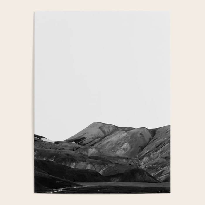 Mountain Range, Minimalist Art, Mountain Poster