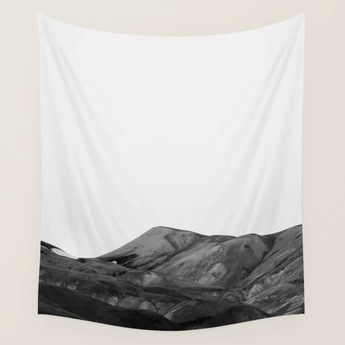 Mountain Range, Minimalist Art, Mountain Wall Tapestry