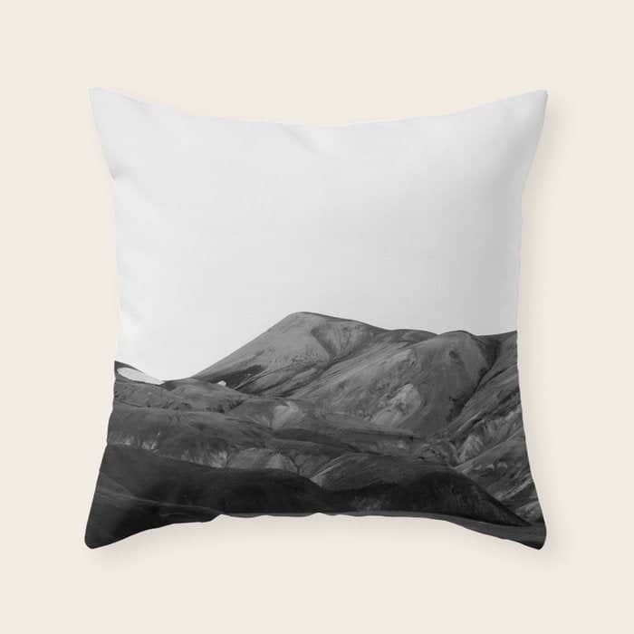 Mountain Range, Minimalist Art, Mountain Throw Pillow