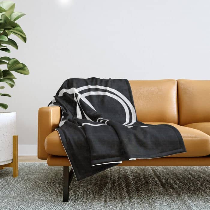 Line Art, Modern, Minimal, Black And White Throw Blanket
