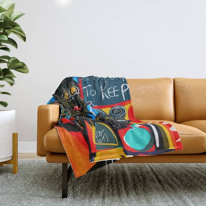 Don'T Be Evil Street Art Graffiti Throw Blanket