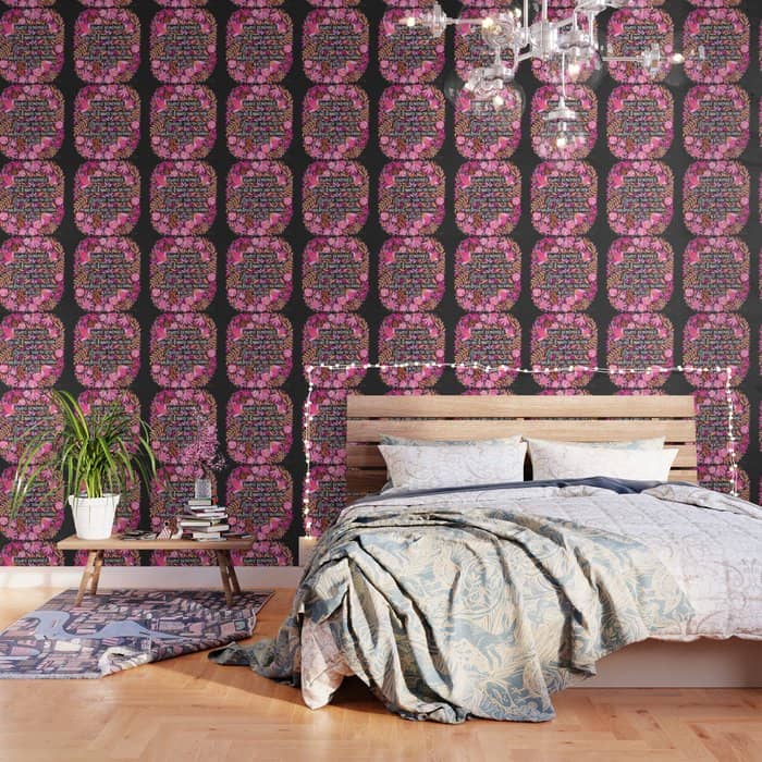 Always Remember - Pink & Charcoal Palette Wallpaper