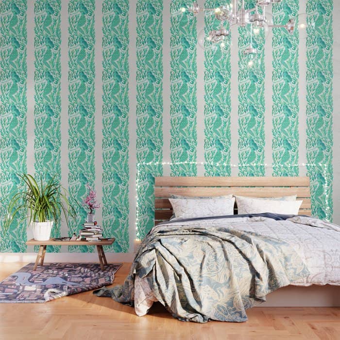 Kelp Forest Mermaid - Mint Palette Wallpaper