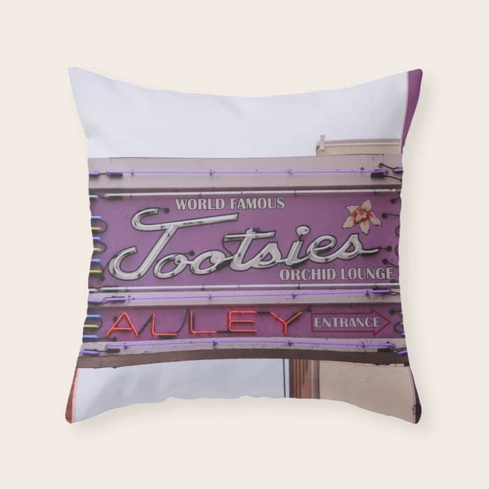 Tootsie'S Orchid Lounge - Nashville Throw Pillow