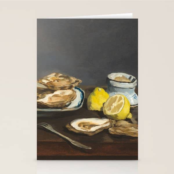 Oysters By Edouard Manet, 1862 Stationery Card