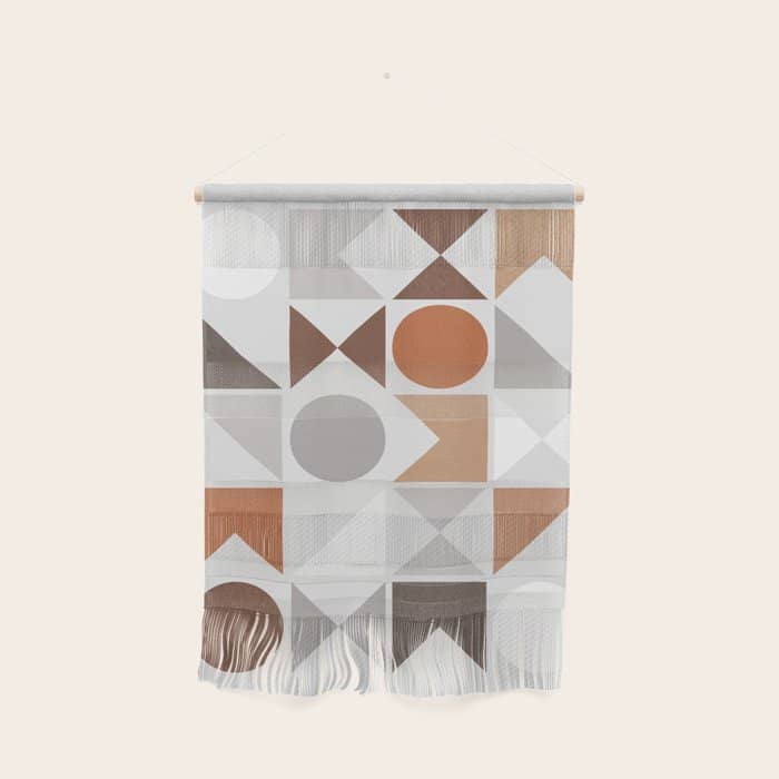 Mid Century Modern Geometric 16 Wall Hanging