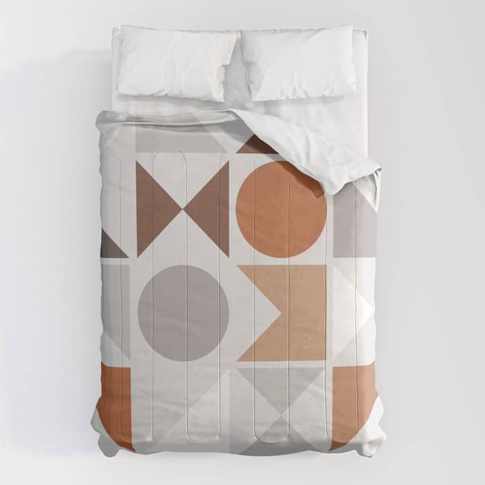 Mid Century Modern Geometric 16 Comforter