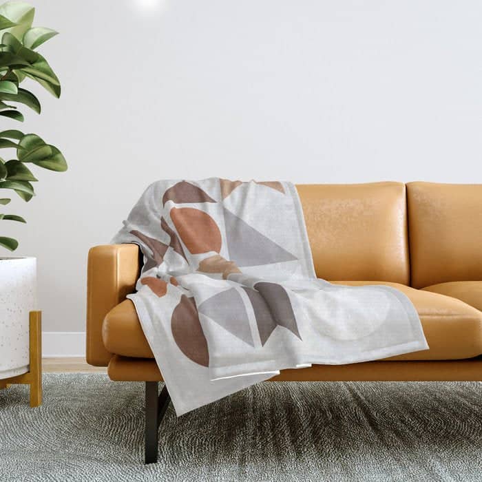 Mid Century Modern Geometric 16 Throw Blanket