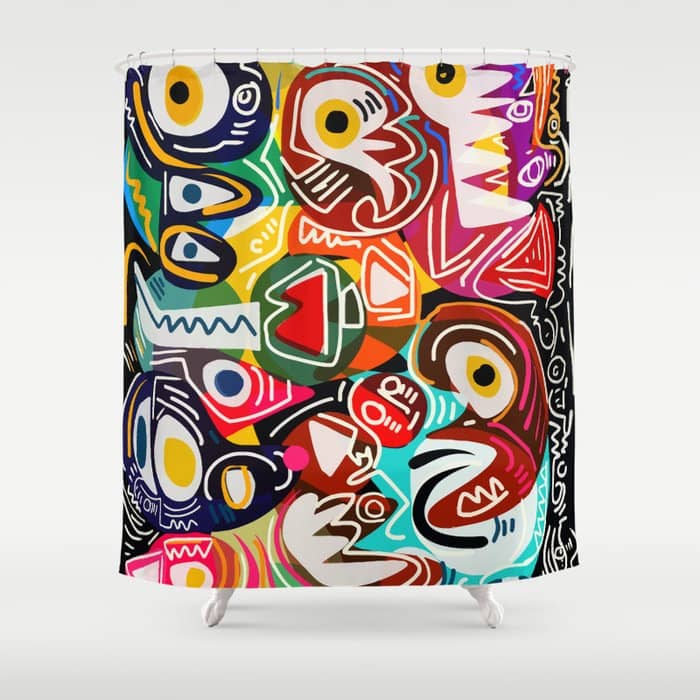 Life Is Beautiful Street Art Graffiti Shower Curtain