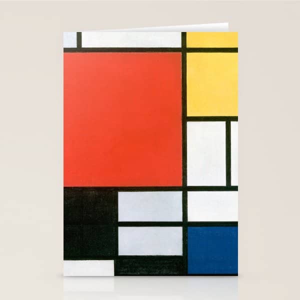 Piet Mondrian, Composition In Red, Yellow, Blue And Black Stationery Card