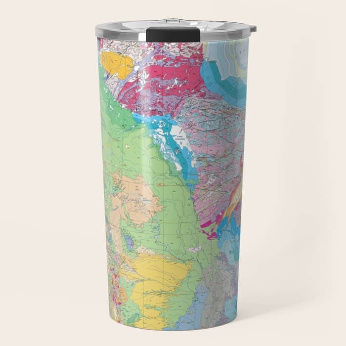Usgs Geological Map Of North America Travel Mug