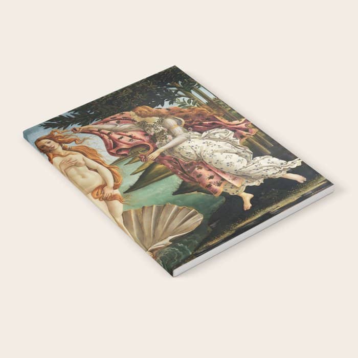 The Birth Of Venus By Sandro Botticelli, 1445 Notebook