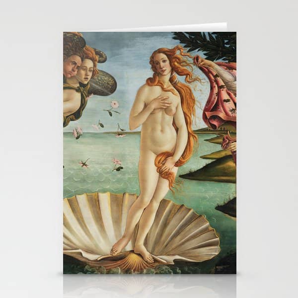 The Birth Of Venus By Sandro Botticelli, 1445 Stationery Card