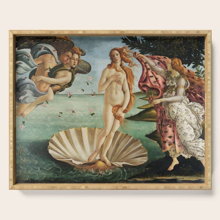 The Birth Of Venus By Sandro Botticelli, 1445 Serving Tray