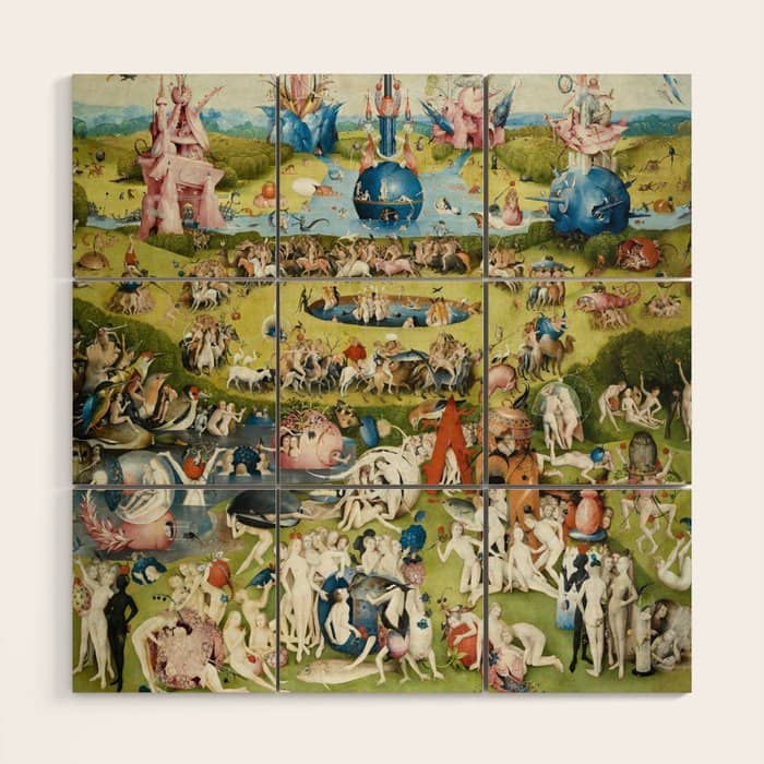 The Garden Of Earthly Delights By Hieronymus Bosch Wood Wall Art