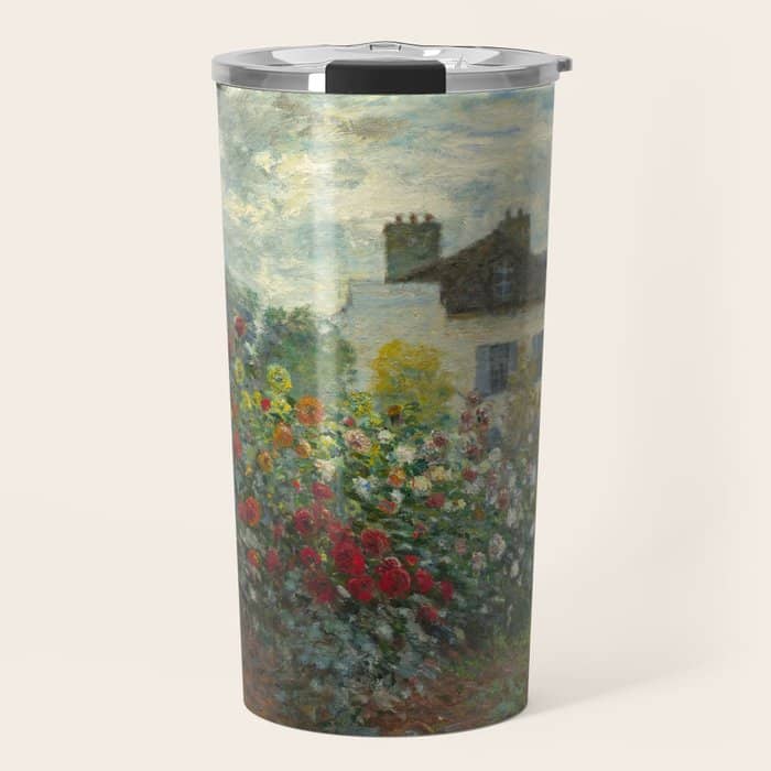 Claude Monet The Artist'S Garden In Argenteuil, 1873 Travel Mug