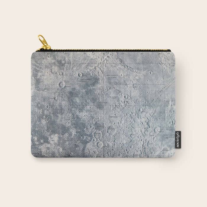 Vintage Lunar Moon Map, 1960s Carry All Pouch