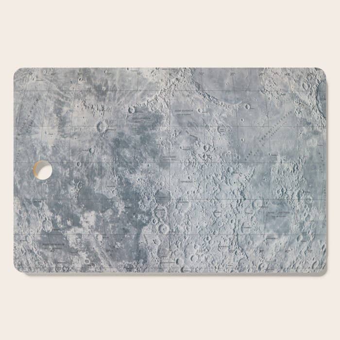 Vintage Lunar Moon Map, 1960s Cutting Board