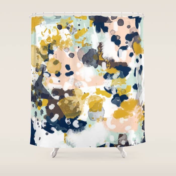 Sloane - Abstract Painting Gender Neutral Baby Nursery Dorm College Decor Shower Curtain