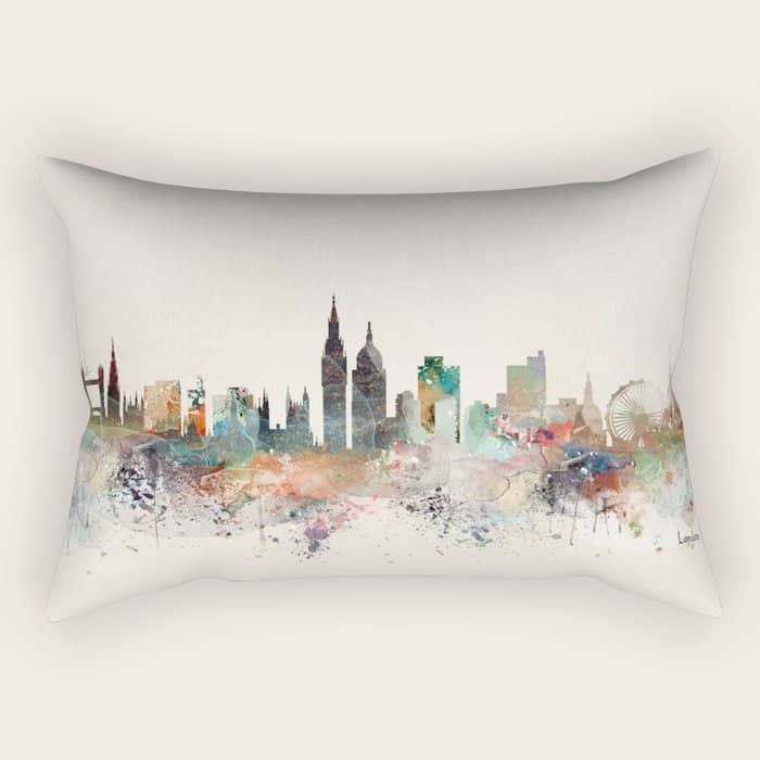 London England Skyline Rectangular Pillow