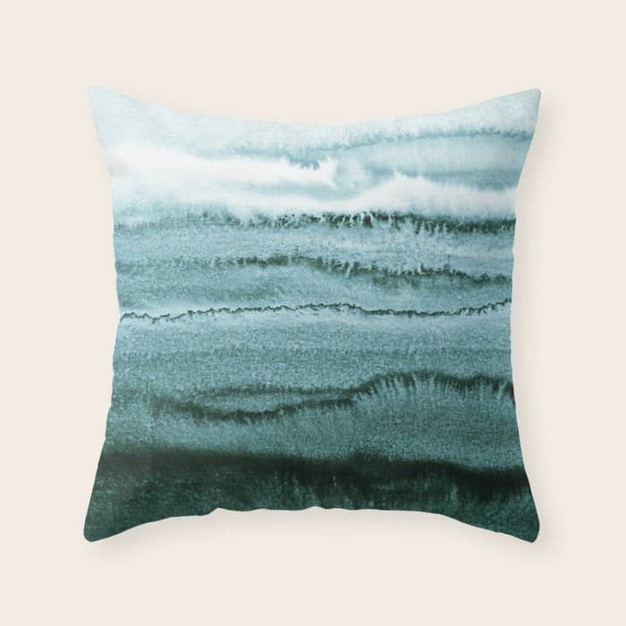 Within The Tides - Ocean Teal Throw Pillow