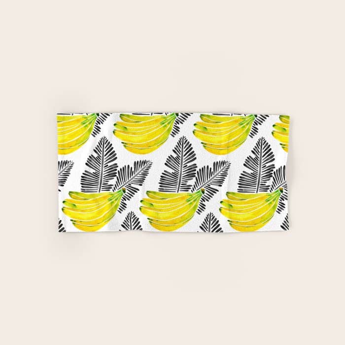Banana Bunch - Yellow & Black Palette Bath Towel
