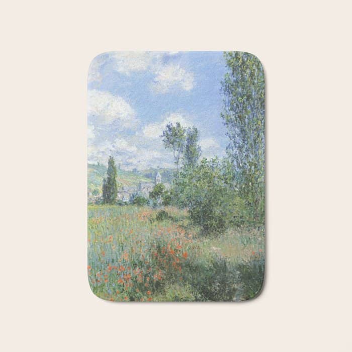 View Of Vetheuil By Claude Monet, 1880 Bath Mat