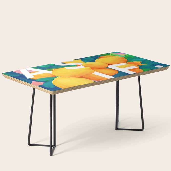 As If. | Typography Attitude Confidence Quote | Lemon Garden Botanical Vintage Quirky Lettering Coffee Table