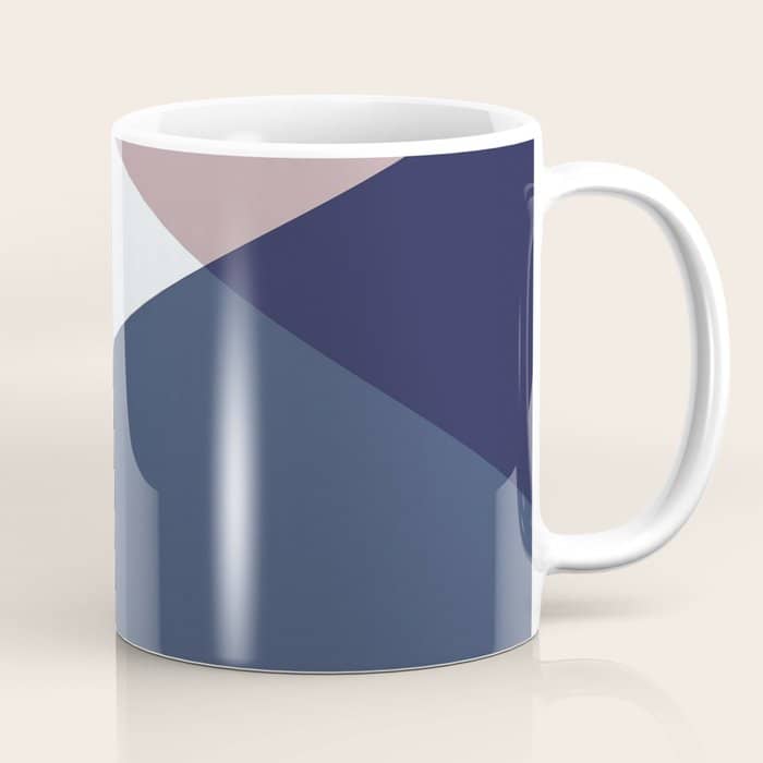 Geometrics - Blush Indigo Rose Gold Coffee Mug