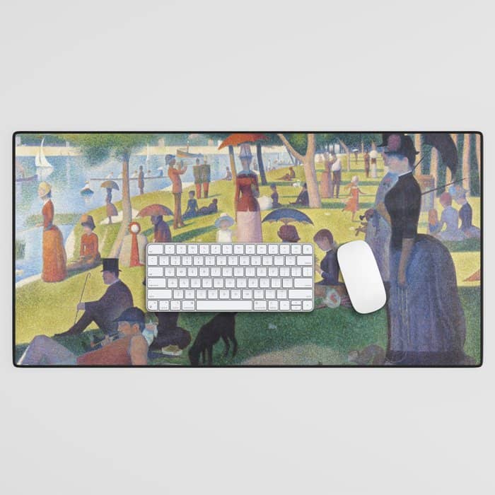 A Sunday On La Grande Jatte By Georges Seurat, 1884 Desk Mat