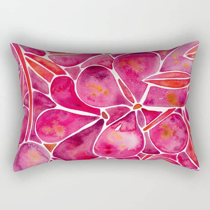 Orchid Wall - Magenta Palette Rectangular Pillow