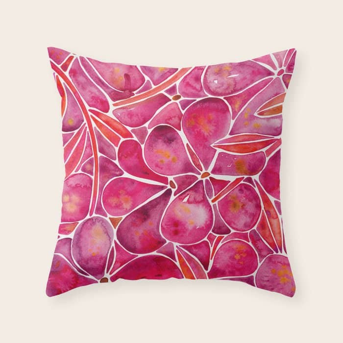 Orchid Wall - Magenta Palette Throw Pillow