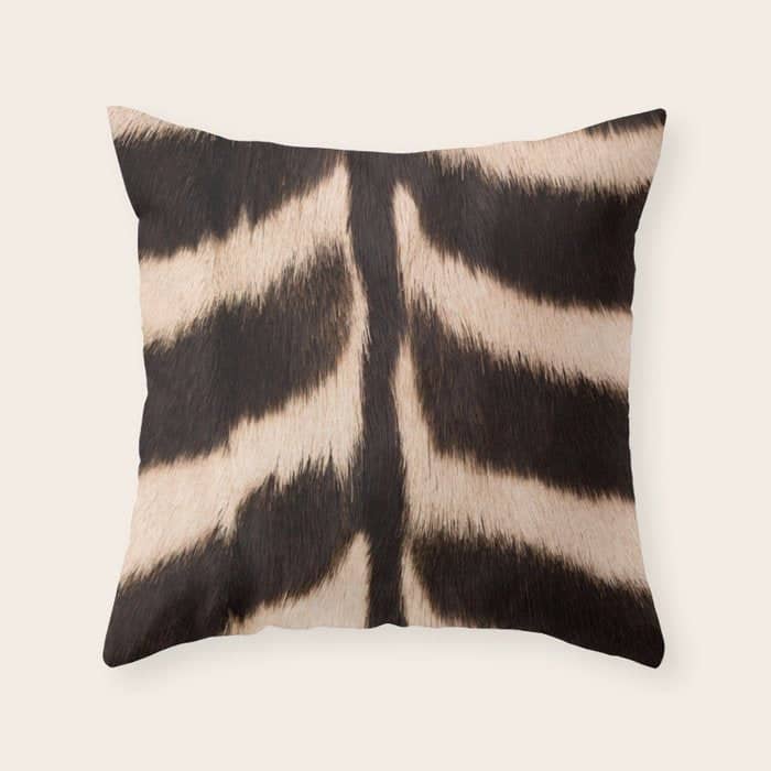 Zebra - Zebra Stripes -Zebra Skin - Genuine - Beautiful  Throw Pillow