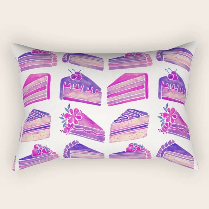 Cake Slices - Unicorn Palette Rectangular Pillow