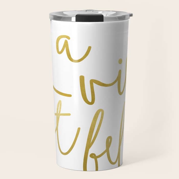 La Vie Est Belle #Homestorie #Typography #Buyart Travel Mug