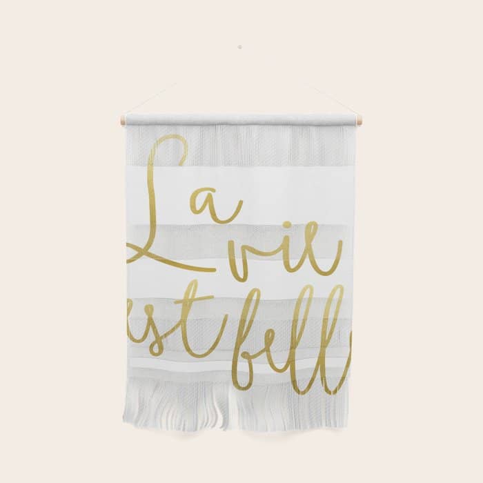 La Vie Est Belle #Homestorie #Typography #Buyart Wall Hanging