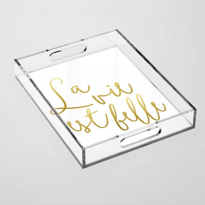La Vie Est Belle #Homestorie #Typography #Buyart Acrylic Tray