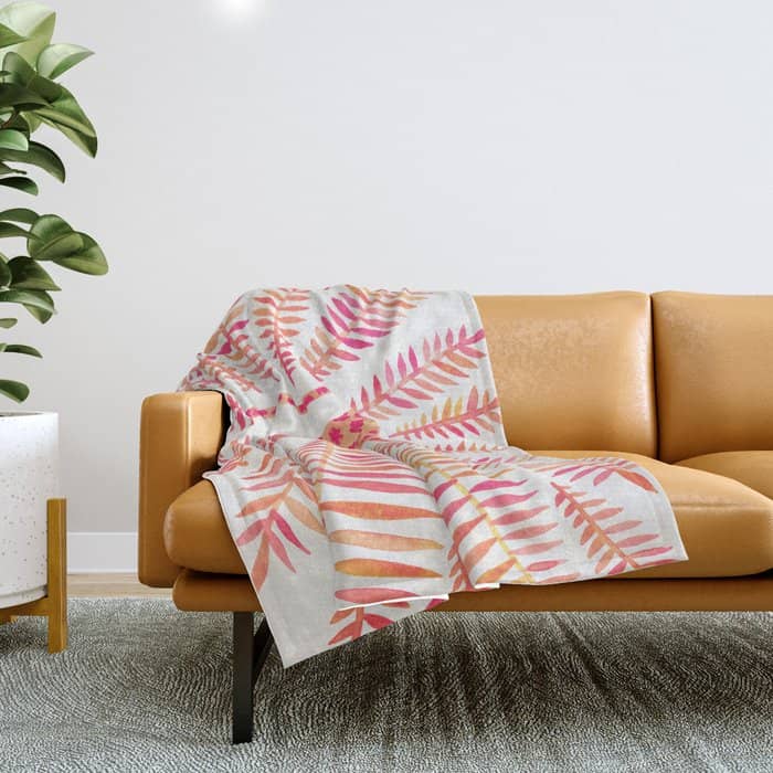 Jaguar - Pink Ombrã© Palette Throw Blanket