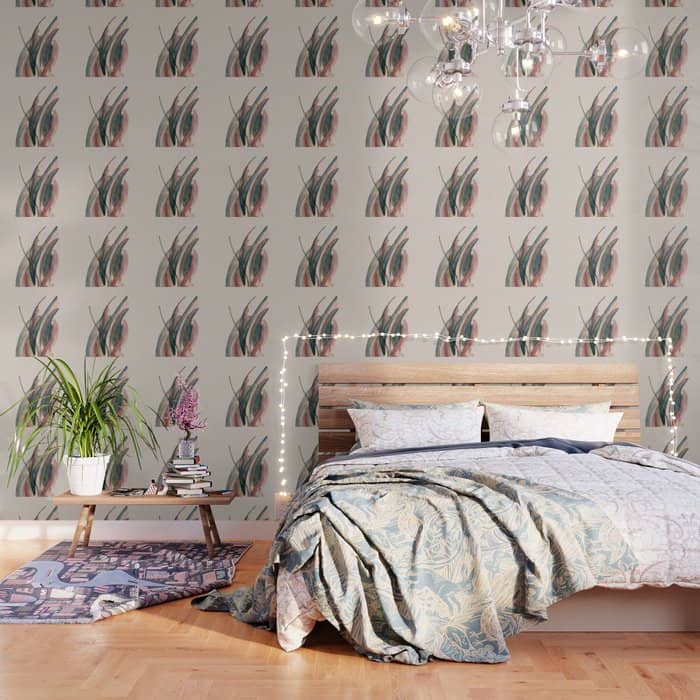 Slow Burn: A Pretty, Minimal, Abstract Mixed Media Piece Using Watercolor And Ink Wallpaper