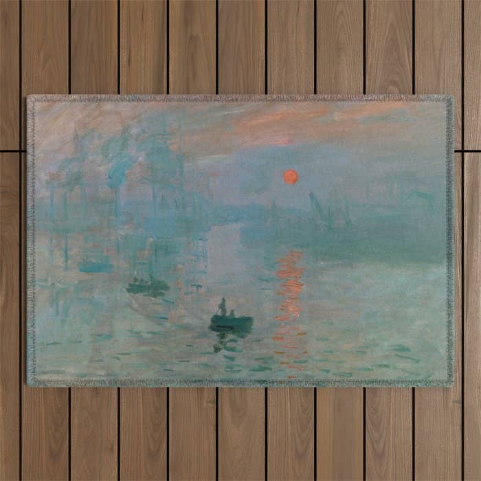 Monet - Impression, Sunrise, 1872 Outdoor Rug